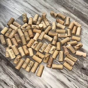 Wine Bottle Corks Craft Lot Of 80 Assorted Variety Recycle Upcycle Wedding DIY